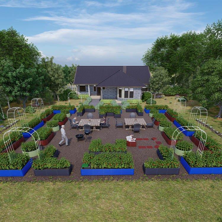 Olle Gardens 17" Tall Rectangle Infinity Raised Garden Bed